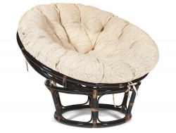 Кресло Papasan 23/01 W с подушкой Antique brown, ткань Старт