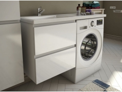 Тумба с раковиной Dallas Luxe 1100 навесная 2 ящика левая