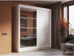 Шкаф-купе Гранд-1 Белый гладкий 2000 двери Зеркало-ЛДСП