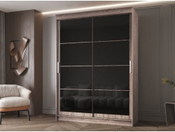 Шкаф-купе Гранд-1 Дуб Горный 1600 двери Лакобель черный
