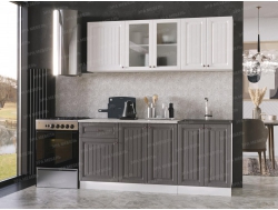 Кухня Хозяюшка МДФ 2000 Акация белая-Трюфель