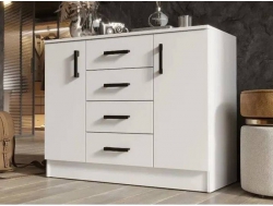 Комод К1000-2Д ЛДСП Белый гладкий