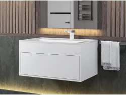 Тумба с раковиной Uperwood Lotus Premium белая 80 см